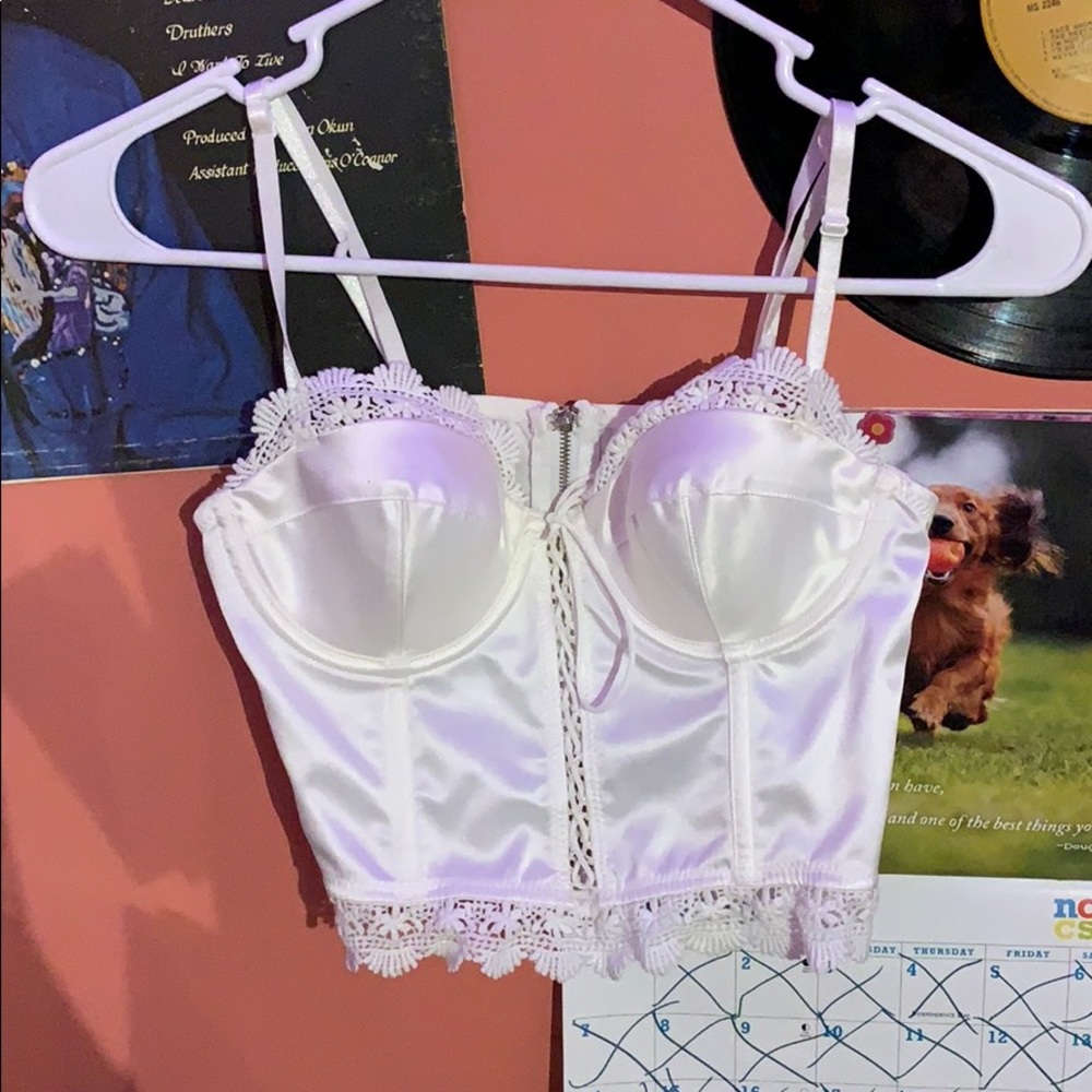 White Satin Bustier
